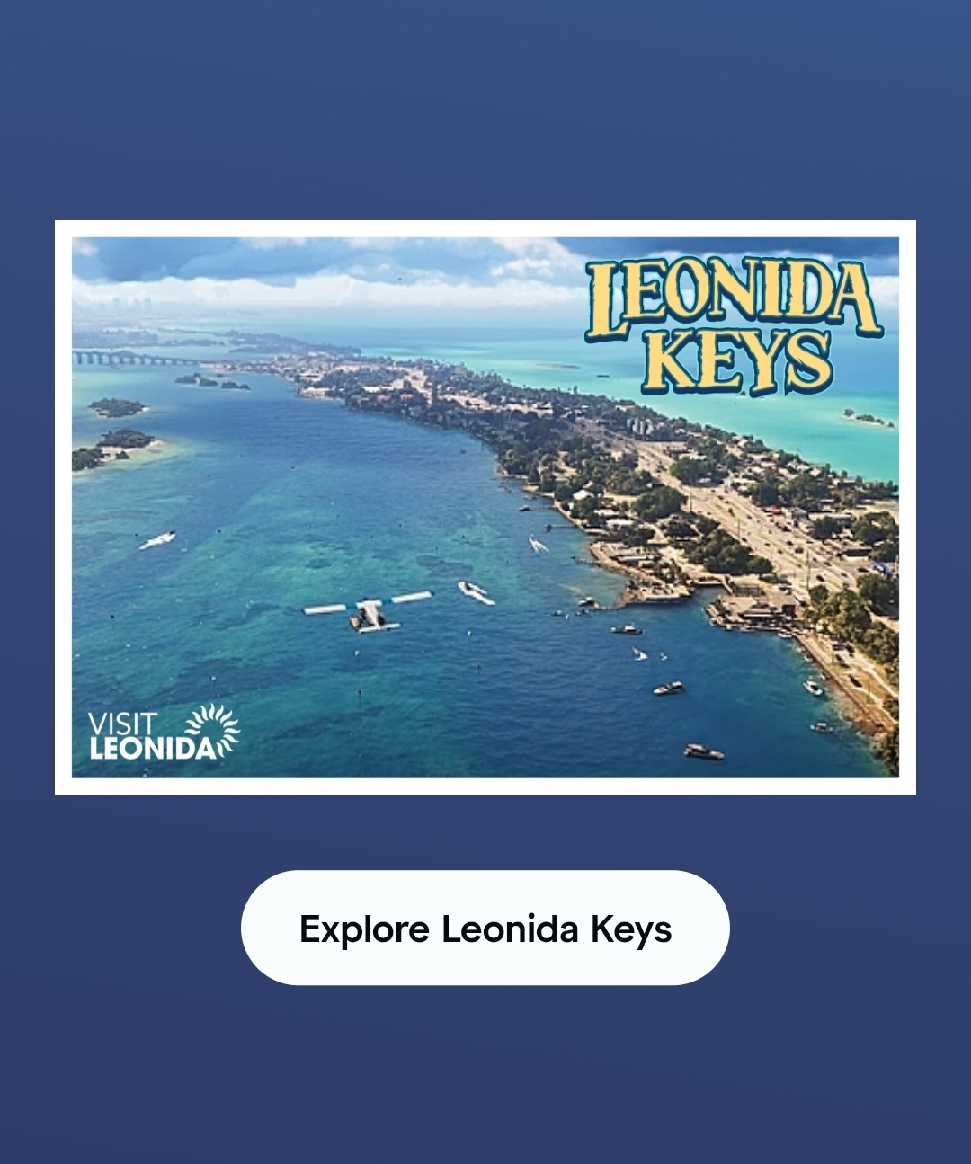Leonida Keys postcard from Visit Leonida